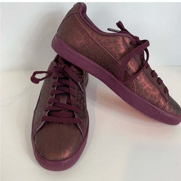 EUC Puma Clyde leopard print sneakers - Picture 2 of 11